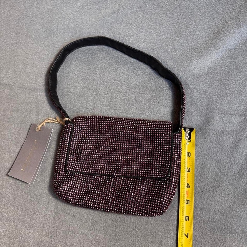 Pink Rhinestone Shoulder Bag NWT Y2K McBling Glam 2000s Expressions NYC - Picture 3 of 8